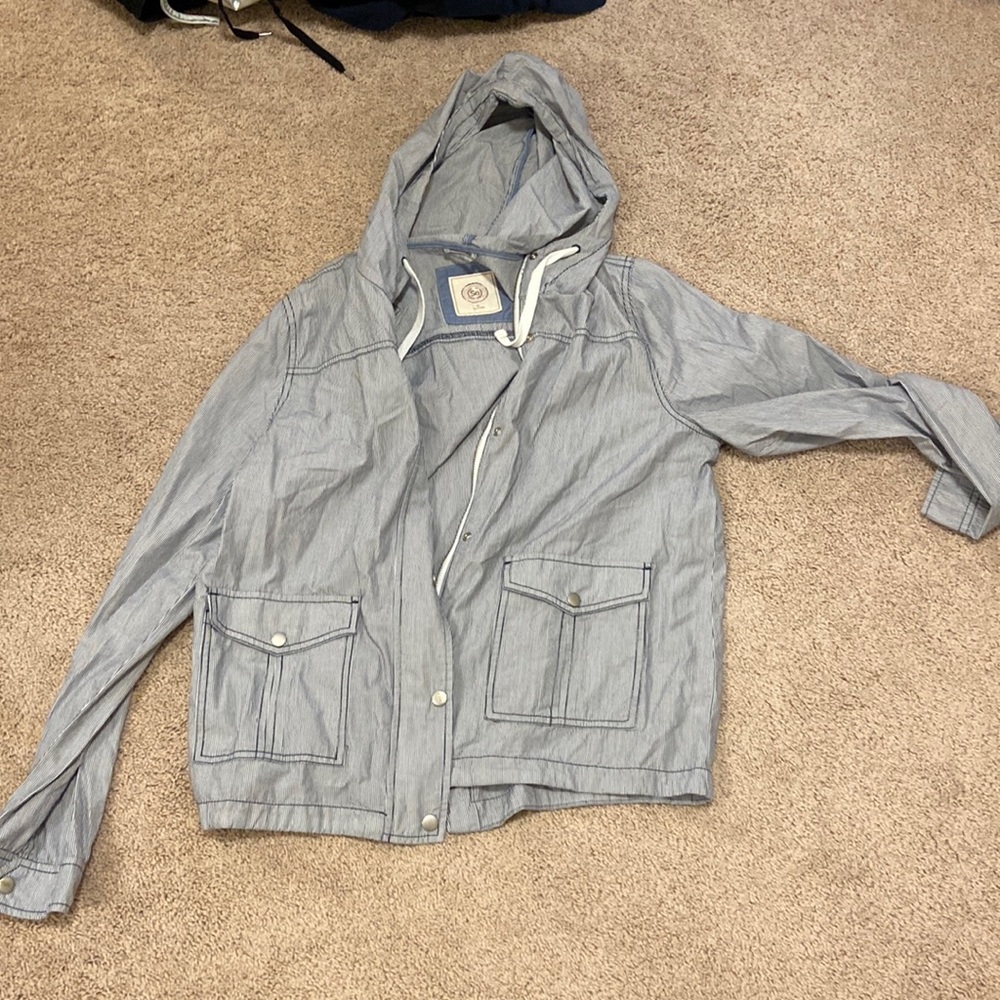 Pin striped light jacket. SO brand. Size XL